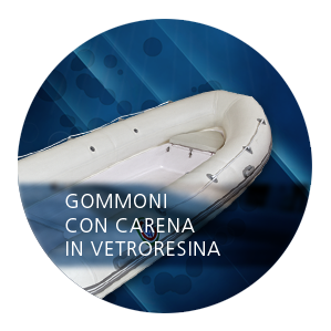 Gommoni con carena in vetroresina